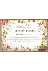 Teşekkür Belgesi