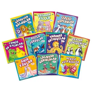 Sevimli Hayvanlar Set - (10 Kitap)