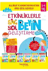 Etkinliklerle Sağ Beyin Sol Beyin Geliştirme (3-4 Yaş) 6’Lı Set