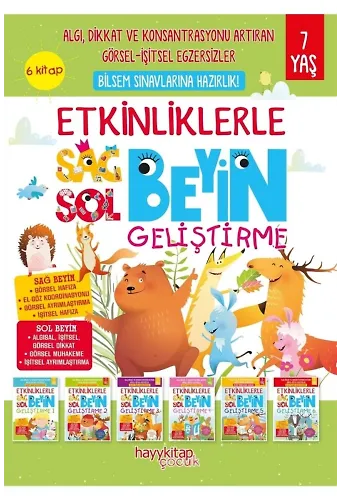 Etkinliklerle Sağ Beyin Sol Beyin Geliştirme (7 Yaş) 6’Lı Set