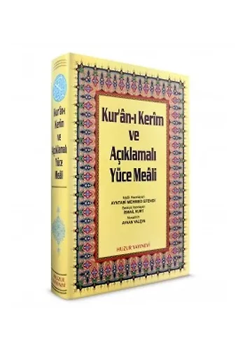 Rahle Boy Üçlü Kuranı Kerim Açklamalı Yüce Meali(21X28 Cm)
