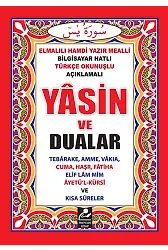Yasin Ve Dualar Bilgisayar Hatlı Türkçe Okunuşlu Açıklamalı (Cep Boy-Mko1)