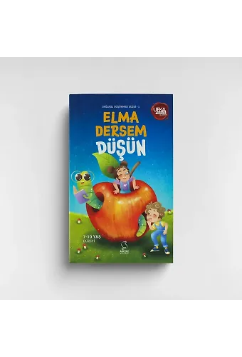 Elma Dersem Düşün - 1.Hamur Beyaz Kağıda Renkli Resimli Baskı