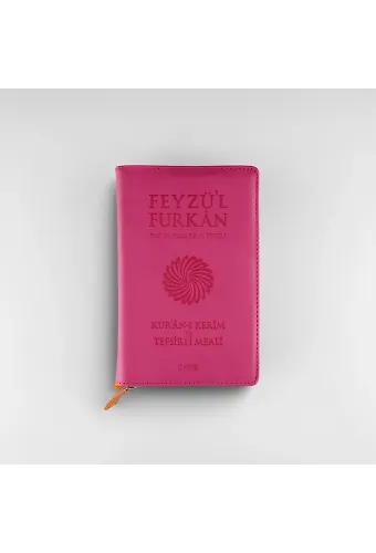 Feyzül Furkan Kuranı Kerim Ve Tefsirli Meali (Cep Boy - Fermuarlı) Pembe