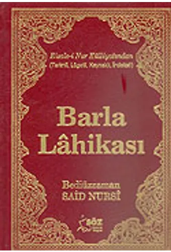 Barla Lahikası/Terimli, Lügatlı, Kaynaklı, İndeksli (Büyük Boy)