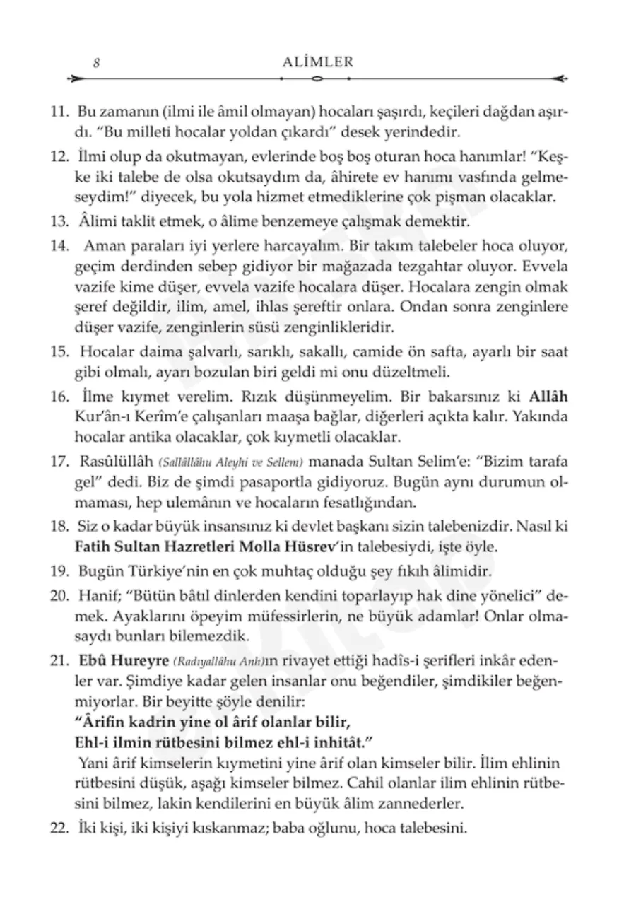 Mahmud Efendi Hazretleri'nden Duyulan Hikmetli Sözler (Ciltli) – Sayfa 7