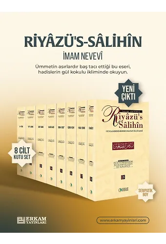Riyazüs Salihin - Sempatik Boy Karton Kapak - (8 cilt - 11 x 18 Ebat ) - İmam Nevevi