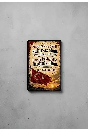 Sabır Eyle Ey Gönül MiniDekor Magnet Ayaklı