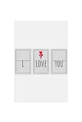 I love you 3lü Mdf Tablo