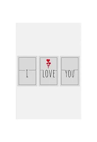 I love you 3lü Mdf Tablo
