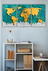 Dünya Üçlü Mdf Tablo