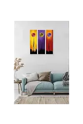 Çiçek Art 3lü Mdf Tablo