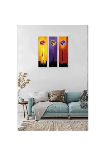 Çiçek Art 3lü Mdf Tablo