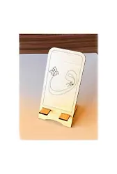 Ahşap Telefon Standı Vav Desenli