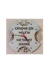 Ahşap Duvar Saati - Kavuşmak İçin Mevlaya