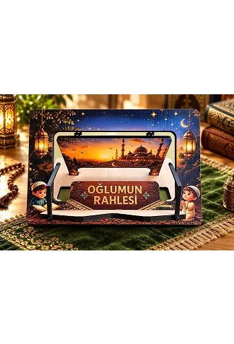 Canım Oğlum Rahlesi | Çocuk Ahşap Kitap Okuma Standı