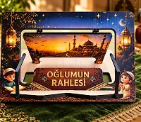 Canım Oğlum Ahşap Kitap Okuma Standı ve Kuran Rahlesi