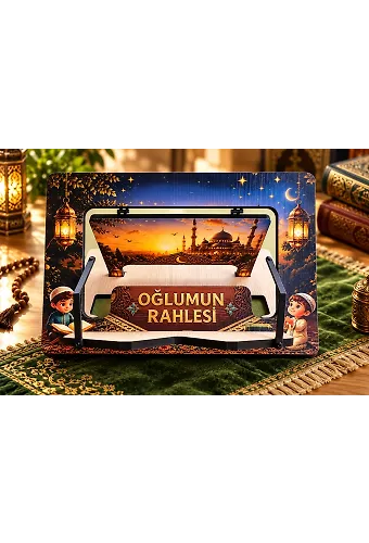 Canım Oğlum Ahşap Kitap Okuma Standı ve Kuran Rahlesi