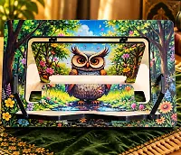 Sevimli Baykuş Temalı Ahşap Kitap ve Tablet Standı