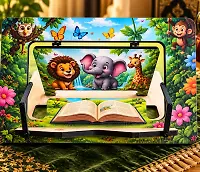 Sevimli Orman Hayvanları Temalı Ahşap Masaüstü Kitap ve Tablet Standı