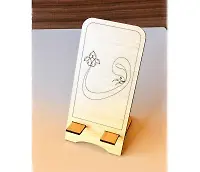 Ahşap Telefon Standı Vav Desenli