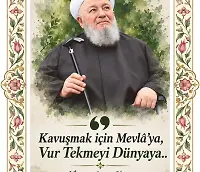 Kavuşmak için Mevlaya Çift Katmanlı Duvar Tablosu