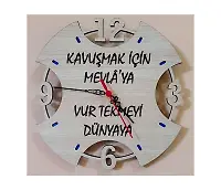 Ahşap Duvar Saati - Kavuşmak İçin Mevlaya
