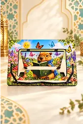 Sevimli Kapibara Tasarımlı Ahşap Kitap ve Tablet Standı