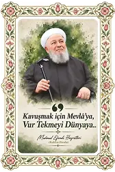 Kavuşmak için Mevlaya Çift Katmanlı Duvar Tablosu