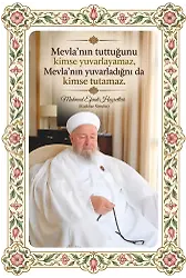 Hikmetli Sözler Mevlanın Tuttuğunu Kimse Yuvarlayamaz Çift Katmanlı Duvar Tablosu
