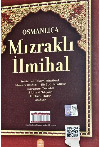 Mızraklı İlmihal Osmanlıca Yeni Dizgi ( Bilgisayar Hatlı )