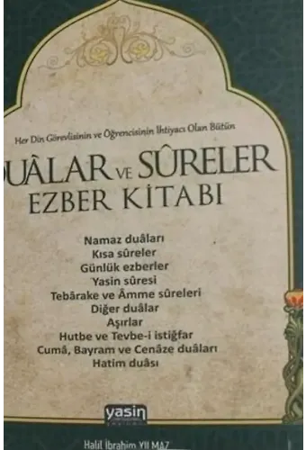 Dualar ve Sureler (Ezber Kitabı)